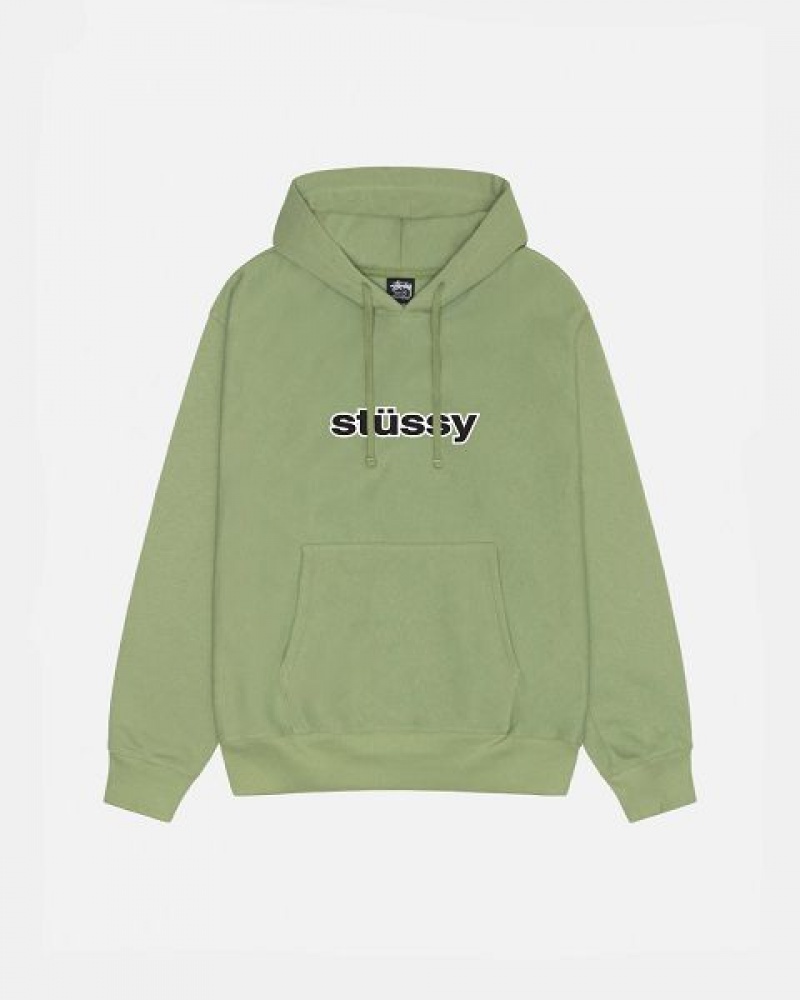 Green / Black Stussy Ss-link Hoodie | 8047SRBTK