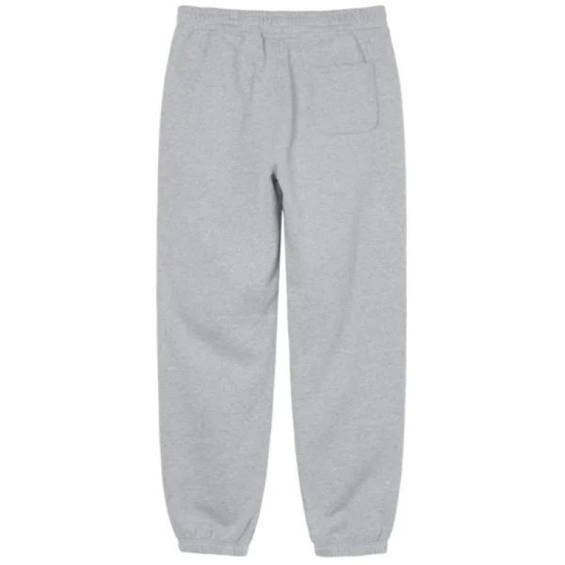 Grey Stussy 8 Ball Logo Pants | 9043ALCRG