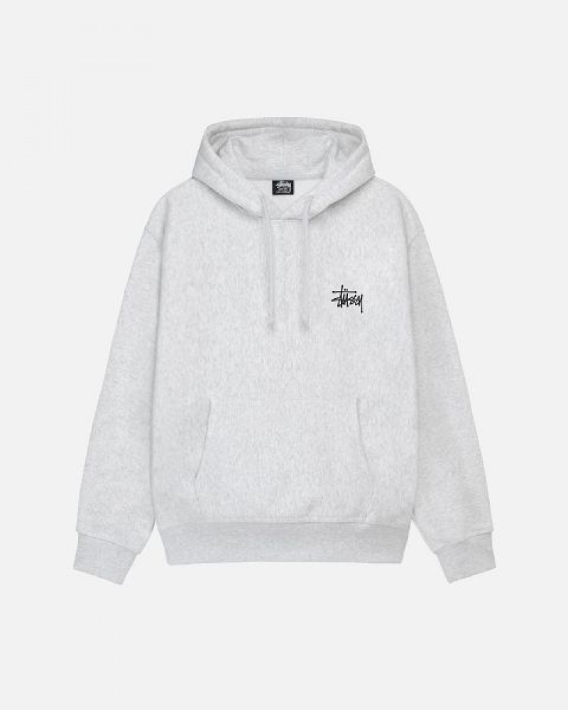 Grey Stussy Basic Hoodie | 2608FMVZC