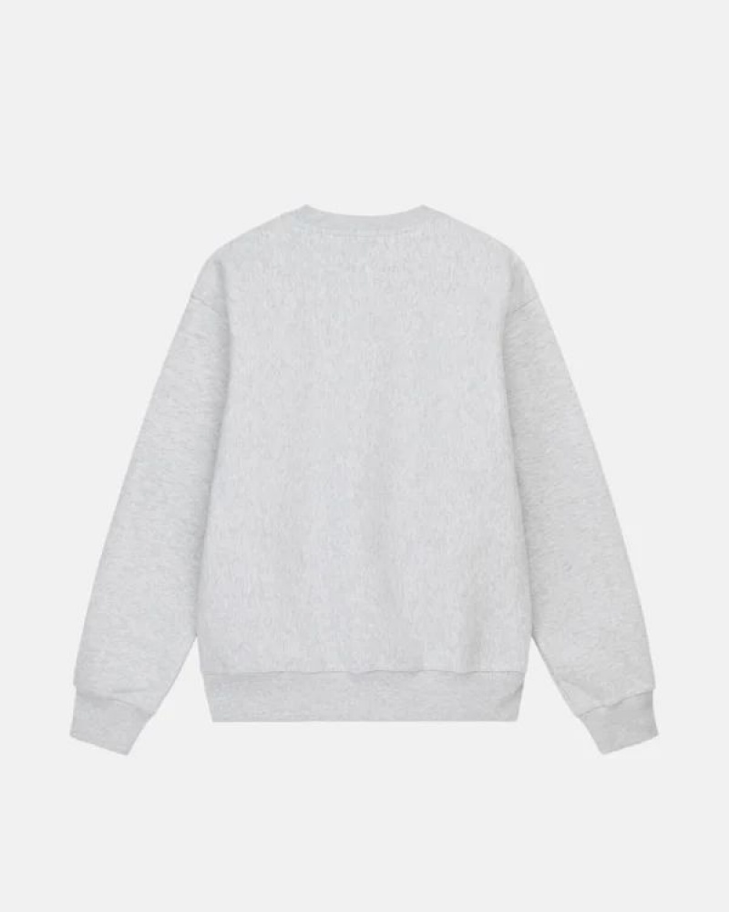 Grey Stussy No.4 Crew Sweatshirts | 6415JZASW