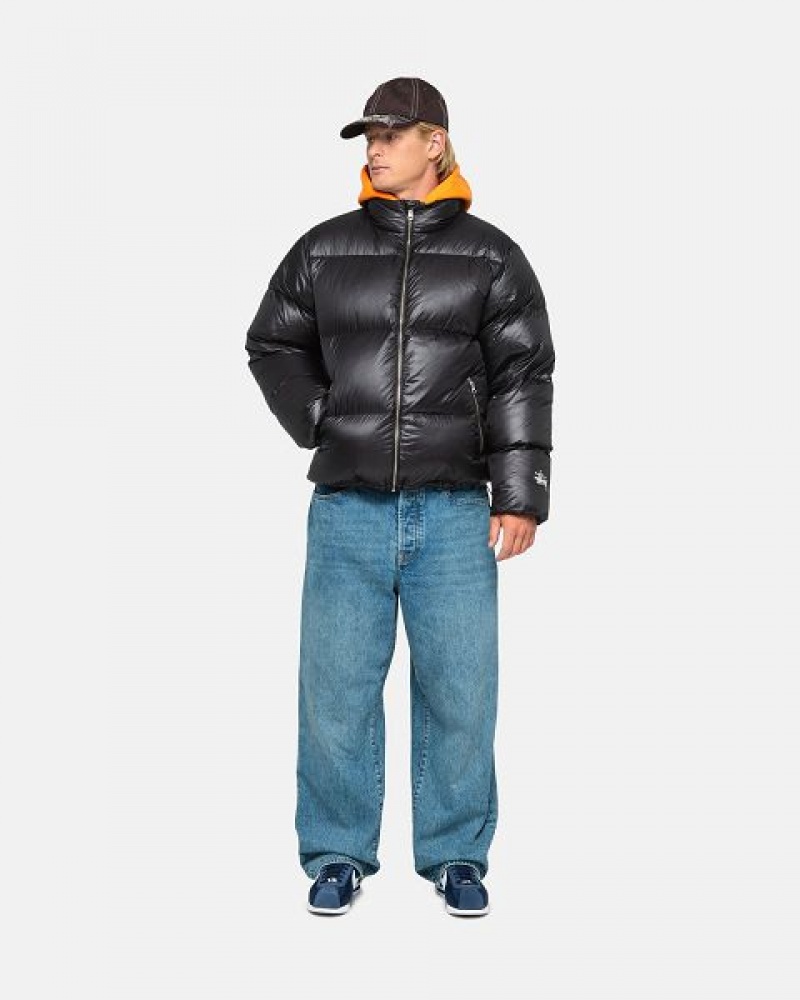 Grey Stussy Parachute Ripstop Down Jackets | 1257PFBIT