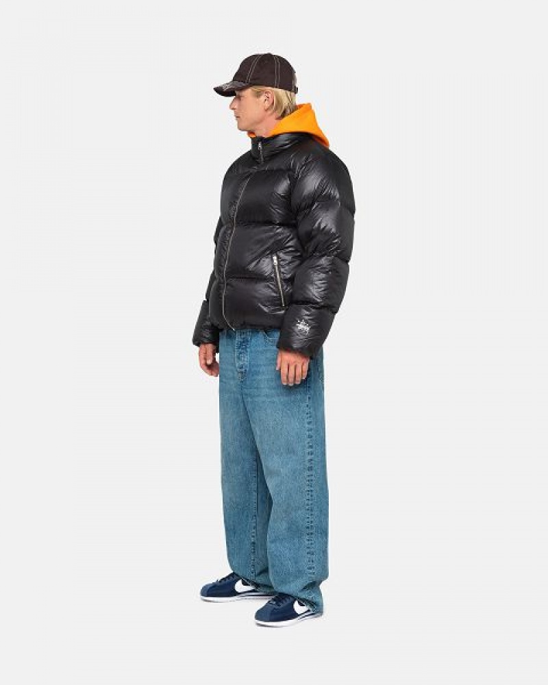 Grey Stussy Parachute Ripstop Down Jackets | 1257PFBIT