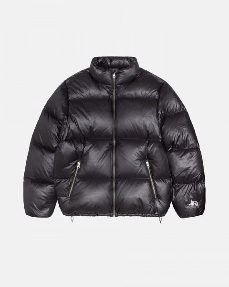 Grey Stussy Parachute Ripstop Down Jackets | 1257PFBIT