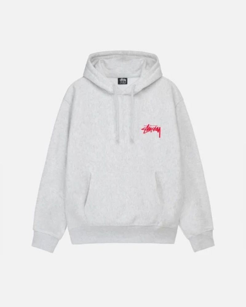 Grey Stussy Skate Tough Hoodie | 7184WODGV