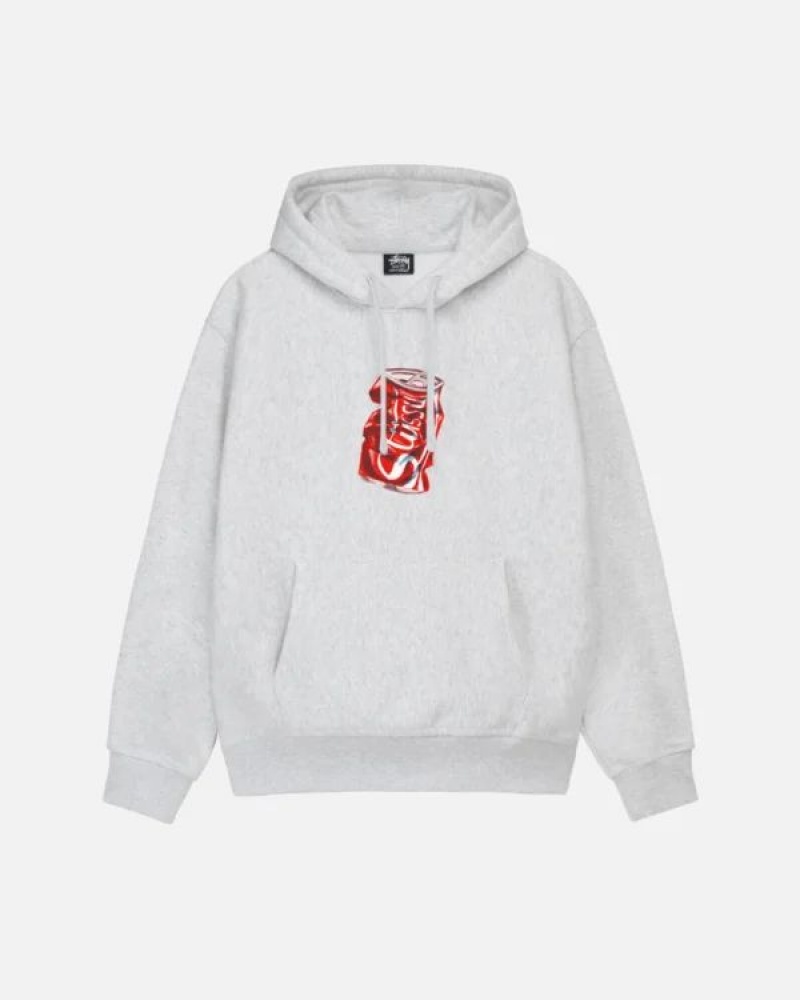 Grey Stussy Soda Can Hoodie | 2168TWZKG