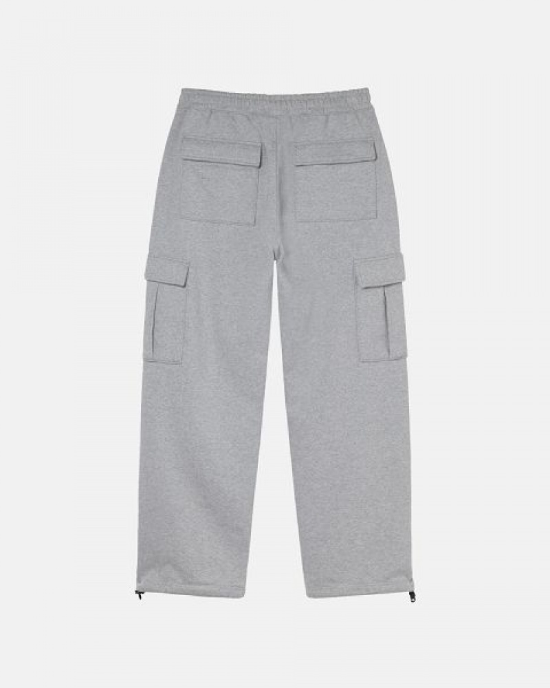 Grey Stussy Sport Cargo Fleece Pants | 2370DQANL