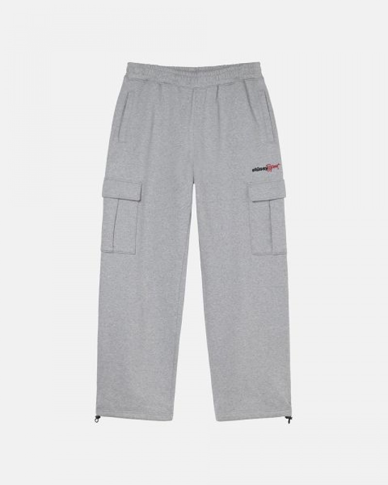 Grey Stussy Sport Cargo Fleece Sweatpants | 7653LEWHX