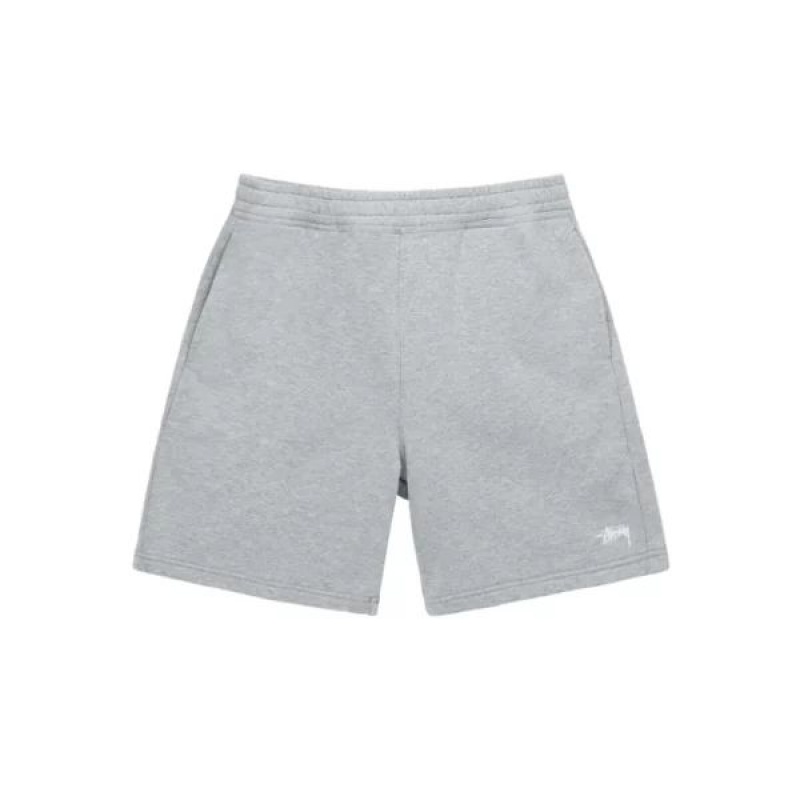 Grey Stussy Stock Logo Shorts | 0951TWHFA