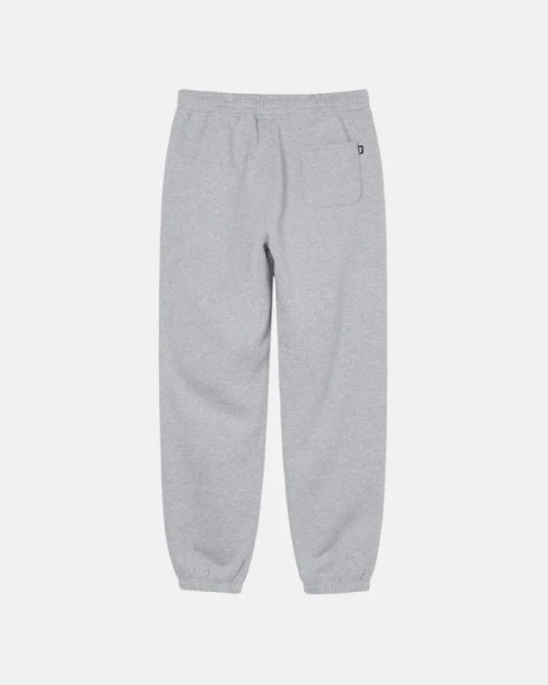 Grey Stussy Stock Logo Sweatpants | 6415RZJQB