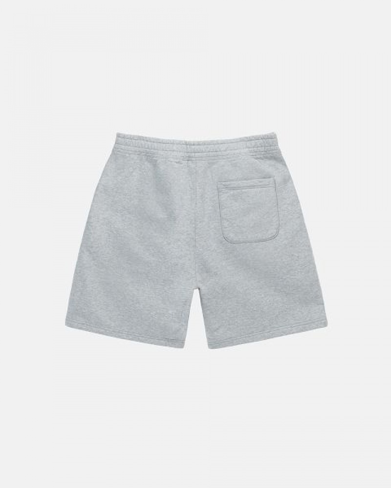 Grey Stussy Stock Logo Sweats Shorts | 3769TJFES