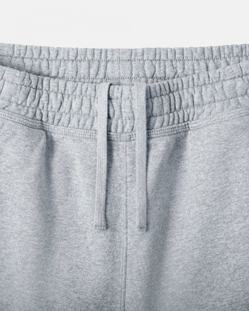 Grey Stussy Stock Logo Sweats Shorts | 3769TJFES