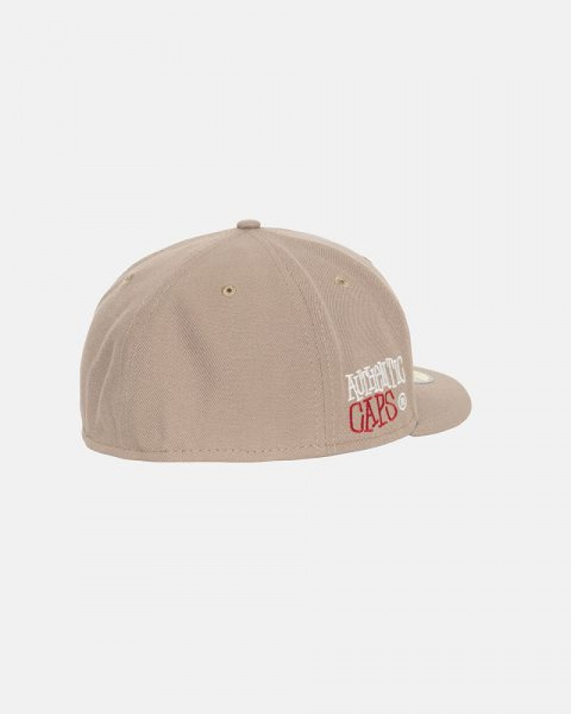 Khaki Stussy New Era 59fifty Authentic Caps | 6427FCBMR