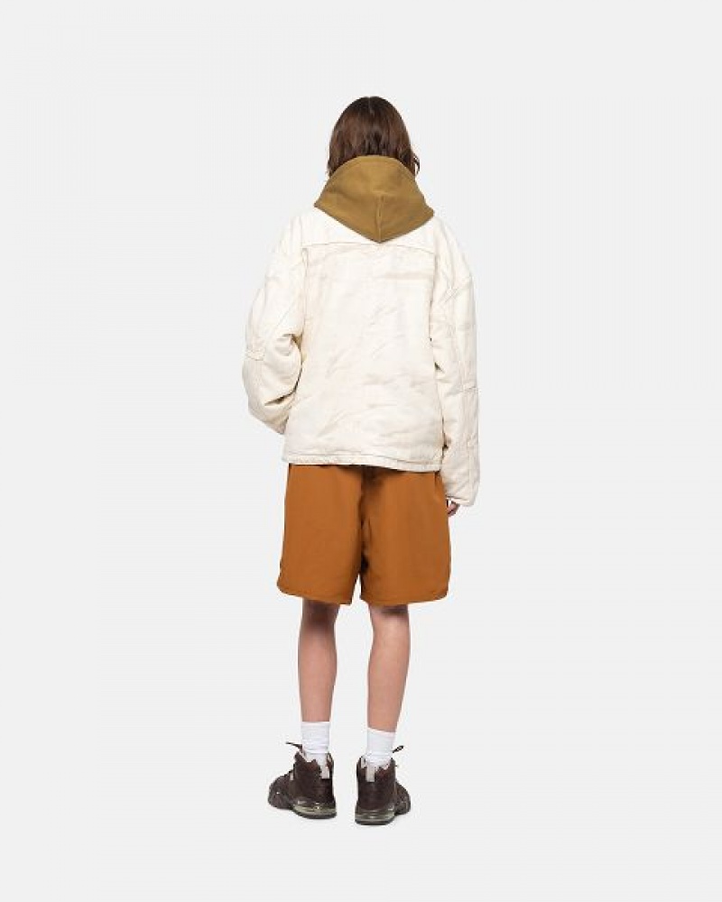 Khaki Stussy Water Stock Shorts | 7650FUHIM