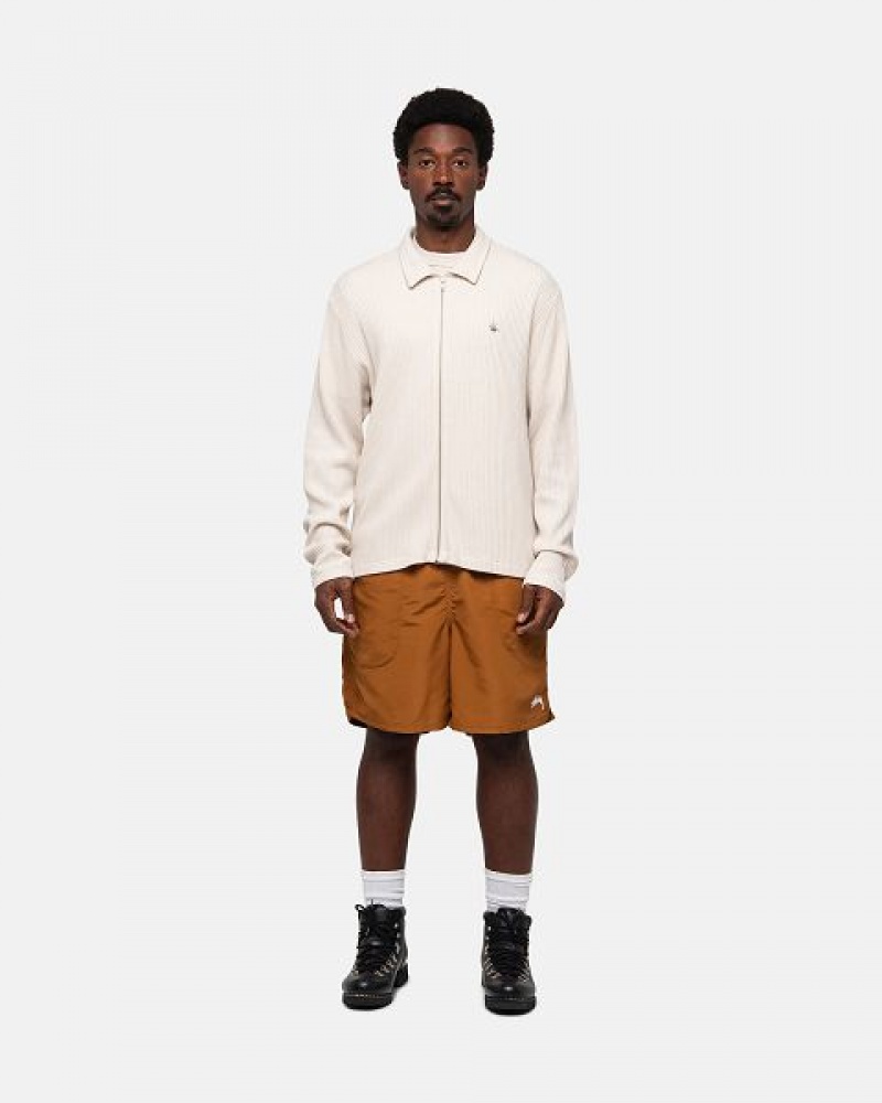 Khaki Stussy Water Stock Shorts | 7650FUHIM