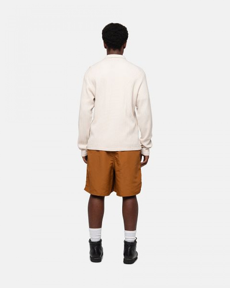 Khaki Stussy Water Stock Shorts | 7650FUHIM