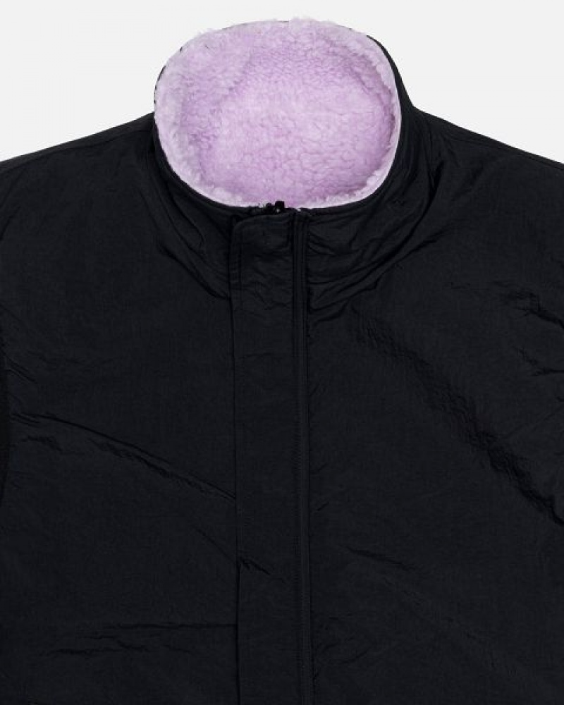 Lavender Stussy Sherpa Reversible Vest | 5326QHJZU