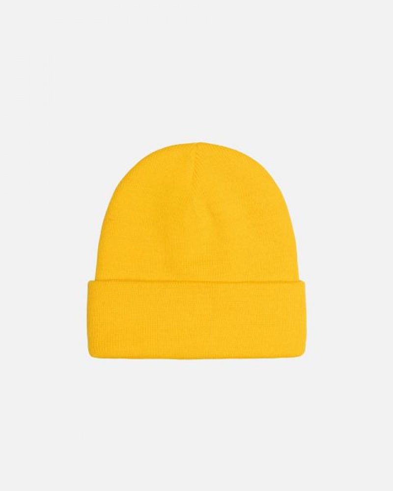 Mustard Stussy Cuff Stock Beanie | 1789RWCSD