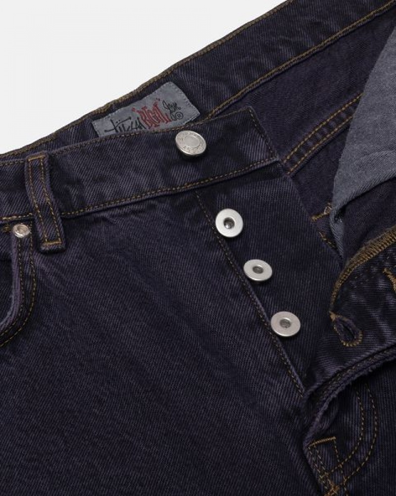 Navy Stussy Big Ol' Denim Jeans | 2045PZCVU