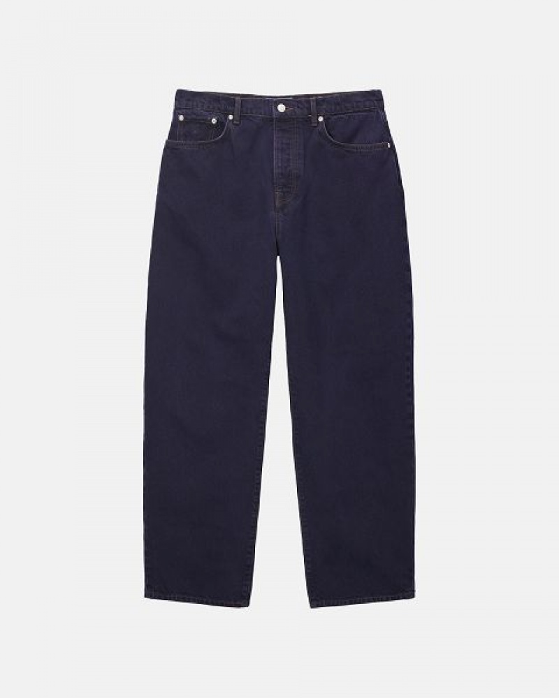 Navy Stussy Big Ol\' Denim Jeans | 2045PZCVU