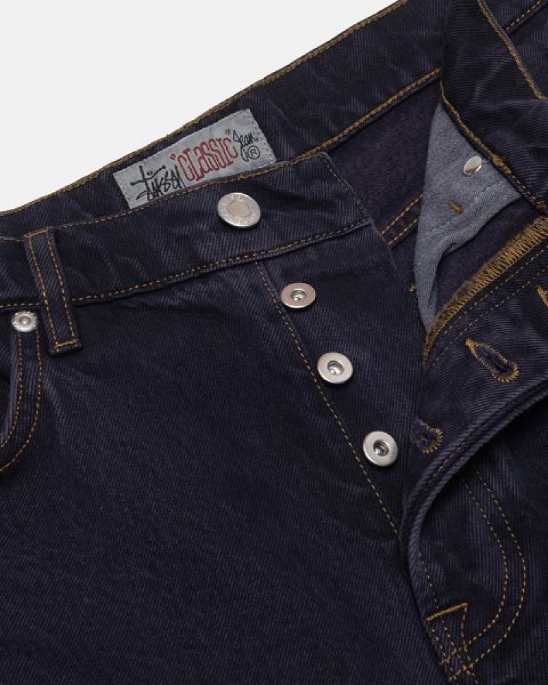 Navy Stussy Classic Denim Jeans | 4063YNGEL