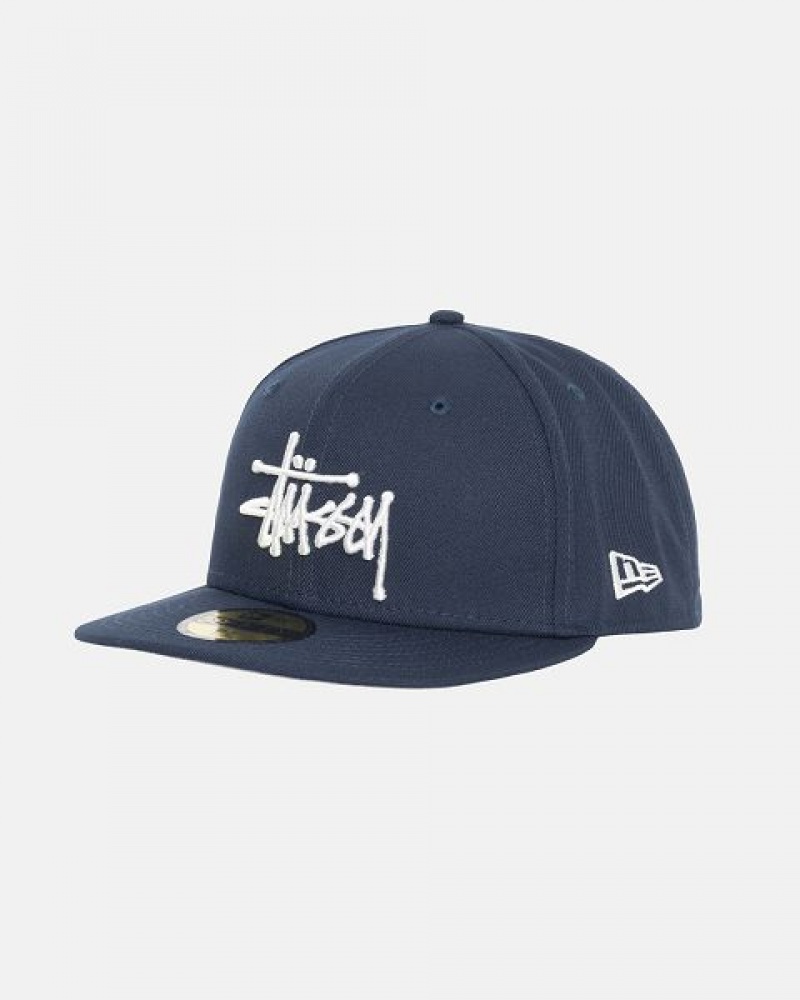 Navy Stussy New Era 59fifty Authentic Caps | 6290STGUC