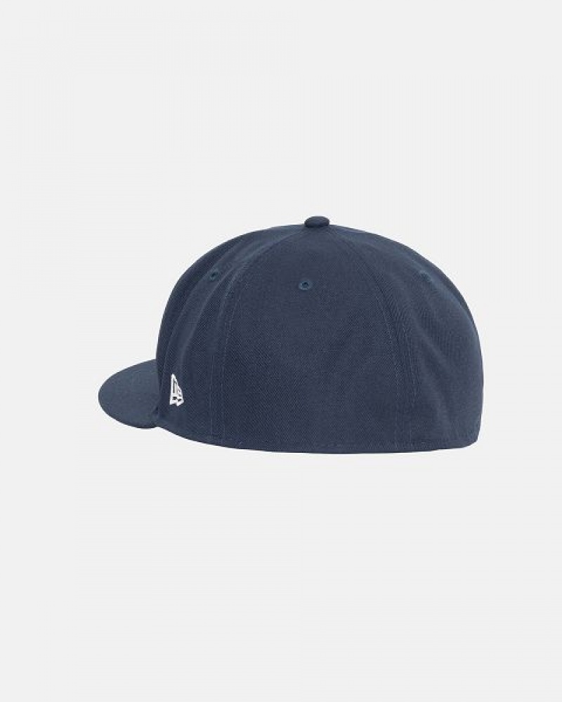 Navy Stussy New Era 59fifty Authentic Caps | 6290STGUC