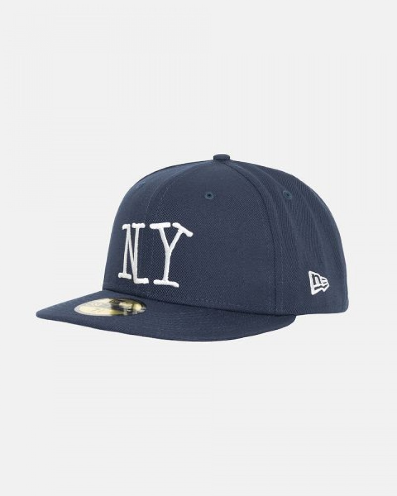 Navy Stussy New Era 59fifty Ny Caps | 3097VZRWA