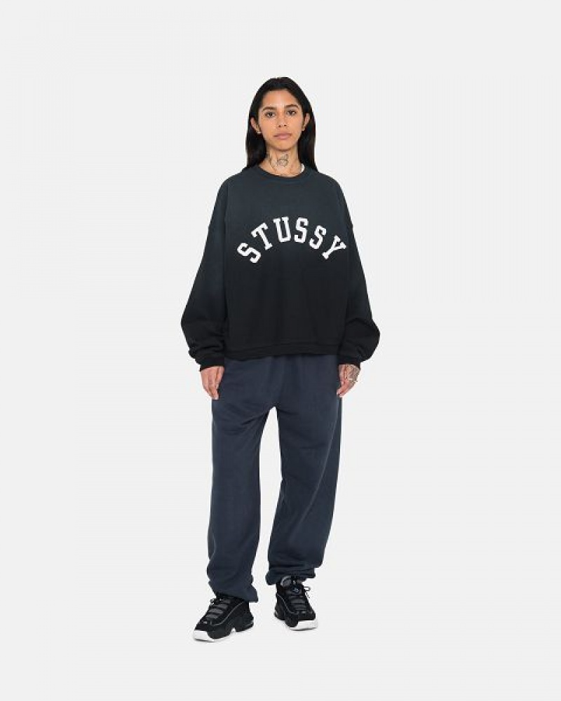 Navy Stussy Stock Logo Sweatpants | 2367TKLVP