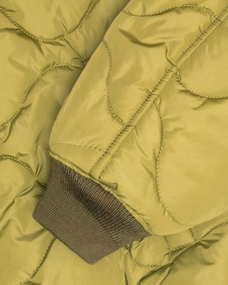 Olive Stussy Built Reversible Bomber Jackets | 8210OWRYV