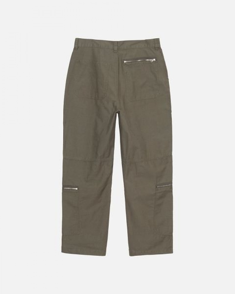 Olive Stussy Nyco Flight Pants | 2731NEKCI