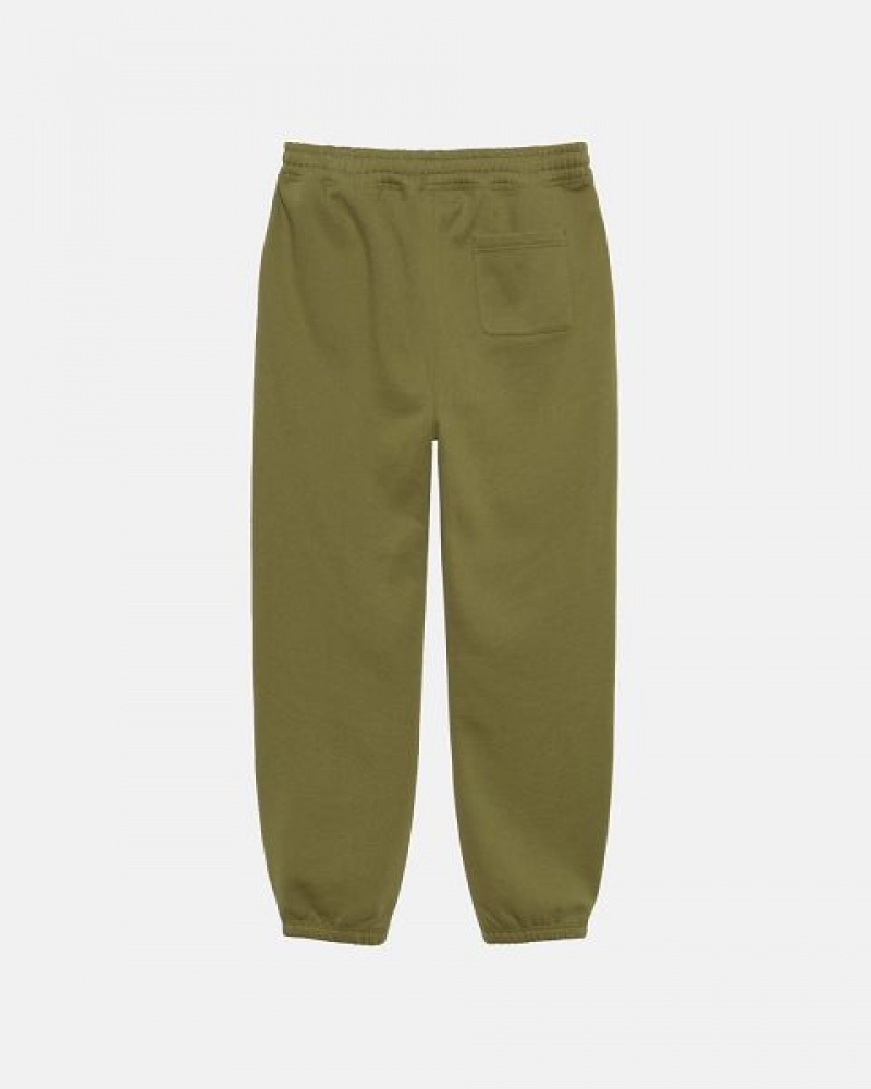 Olive Stussy Stock Logo Sweatpants | 8390HZSYM