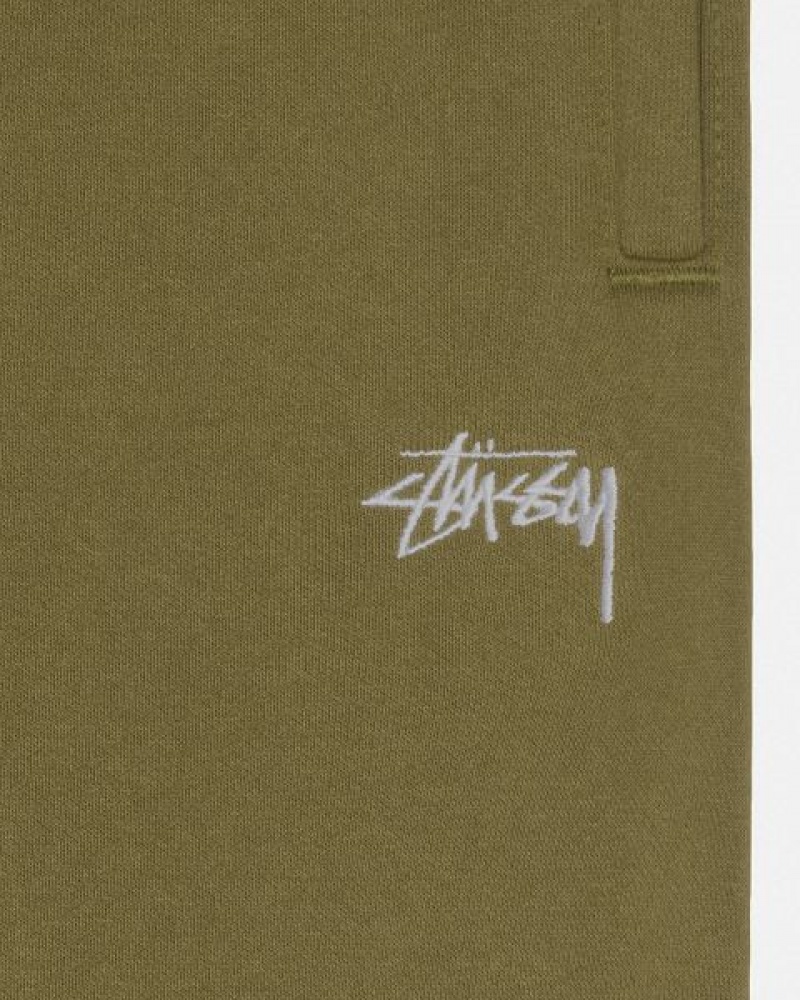 Olive Stussy Stock Logo Sweatpants | 8390HZSYM