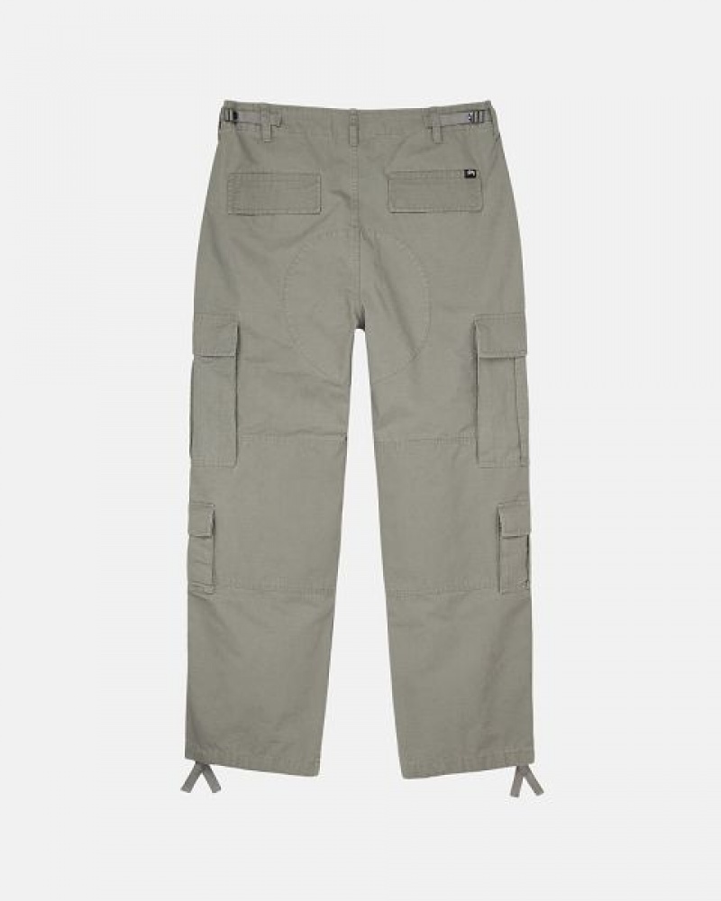 Olive Stussy Surplus Cargo Ripstop Pants | 3184FCLHY