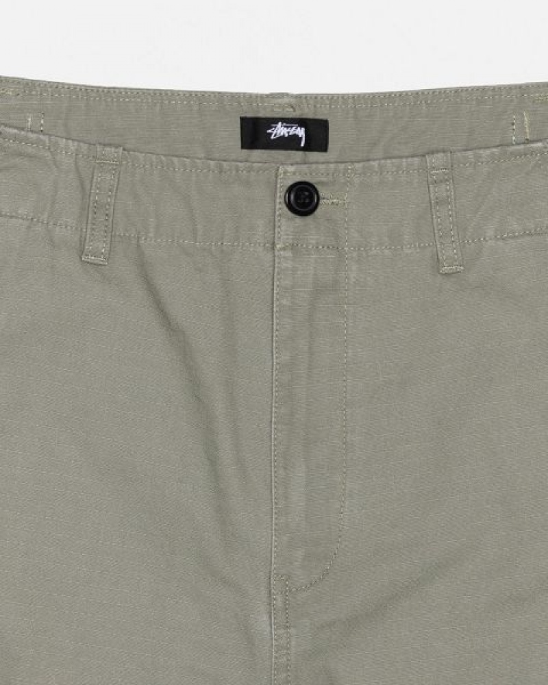 Olive Stussy Surplus Cargo Ripstop Pants | 3184FCLHY