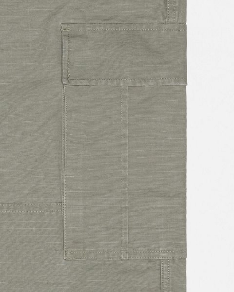 Olive Stussy Surplus Cargo Ripstop Pants | 3184FCLHY