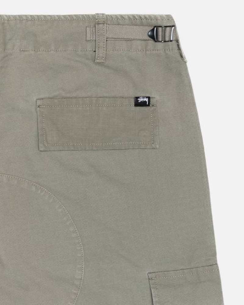 Olive Stussy Surplus Cargo Ripstop Pants | 3184FCLHY