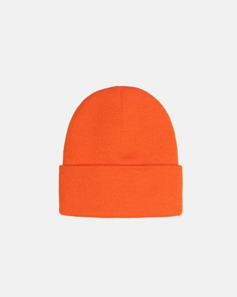 Orange Stussy Cuff Stock Beanie | 9756QNXYL