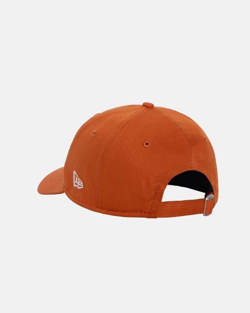 Orange Stussy New Era 9twenty Basic Strapback Caps | 1076QHFMT