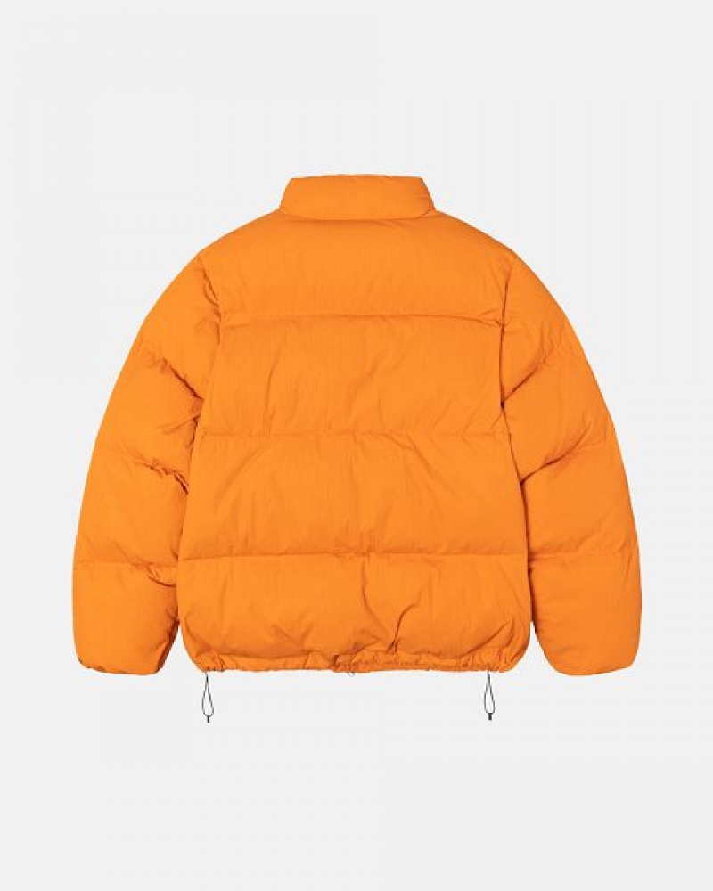 Orange Stussy Nylon Down Jackets | 2718DGITH