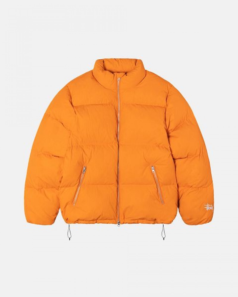 Orange Stussy Nylon Down Jackets | 2718DGITH