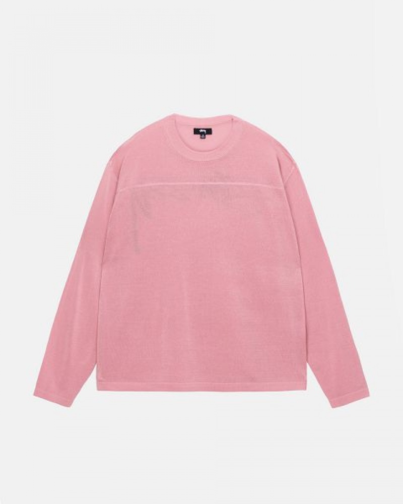 Pink Stussy Football Sweaters | 8173SFTXP