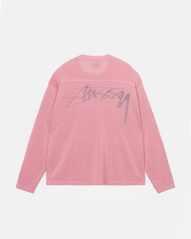 Pink Stussy Football Sweaters | 8173SFTXP