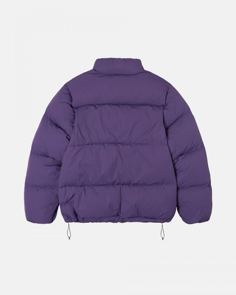 Purple Stussy Nylon Down Jackets | 8690KZTVY