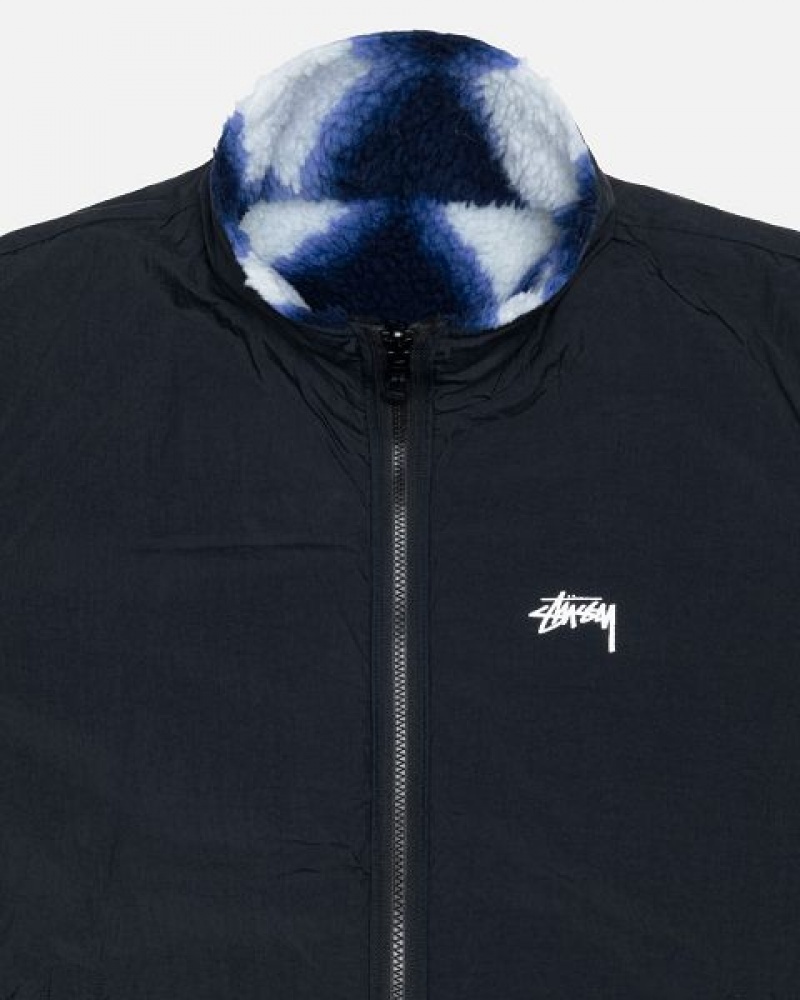 Purple Stussy Sherpa Reversible Jackets | 8205GMXCN