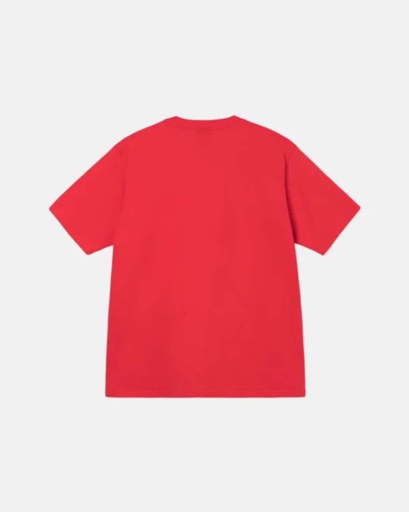 Red Stussy Motel T Shirts | 2479TJSEB