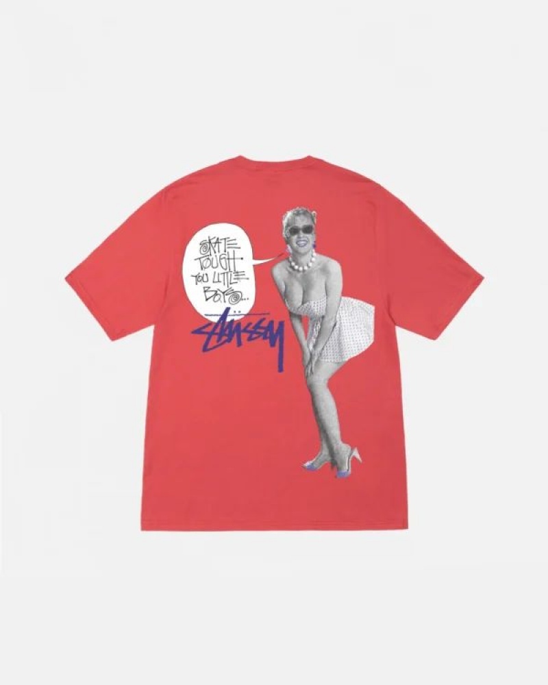 Red Stussy Skate Tough T Shirts | 5743OMGKW