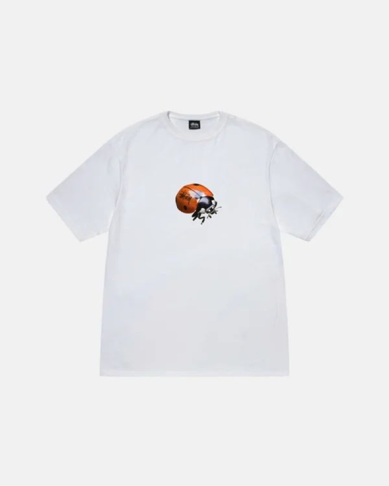 White Stussy Ladybug T Shirts | 7942ANHMO