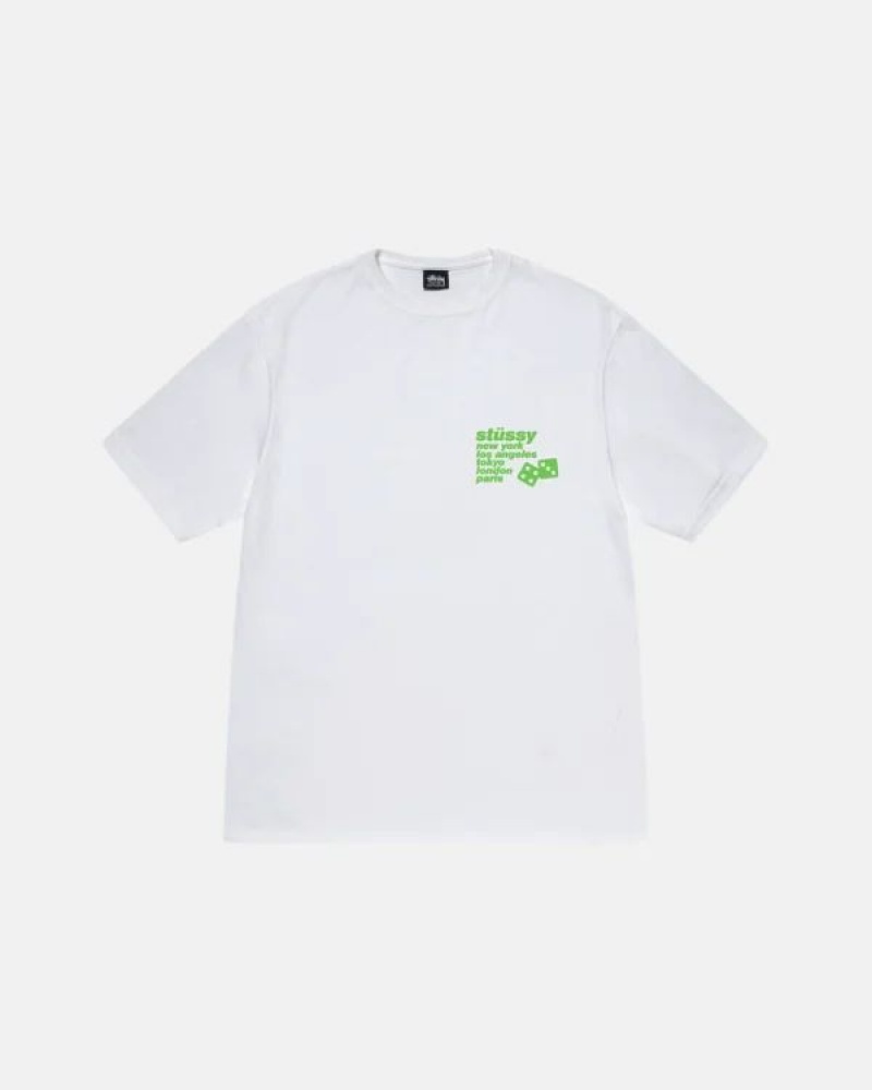 White Stussy Silhouette T Shirts | 4195YKJDZ