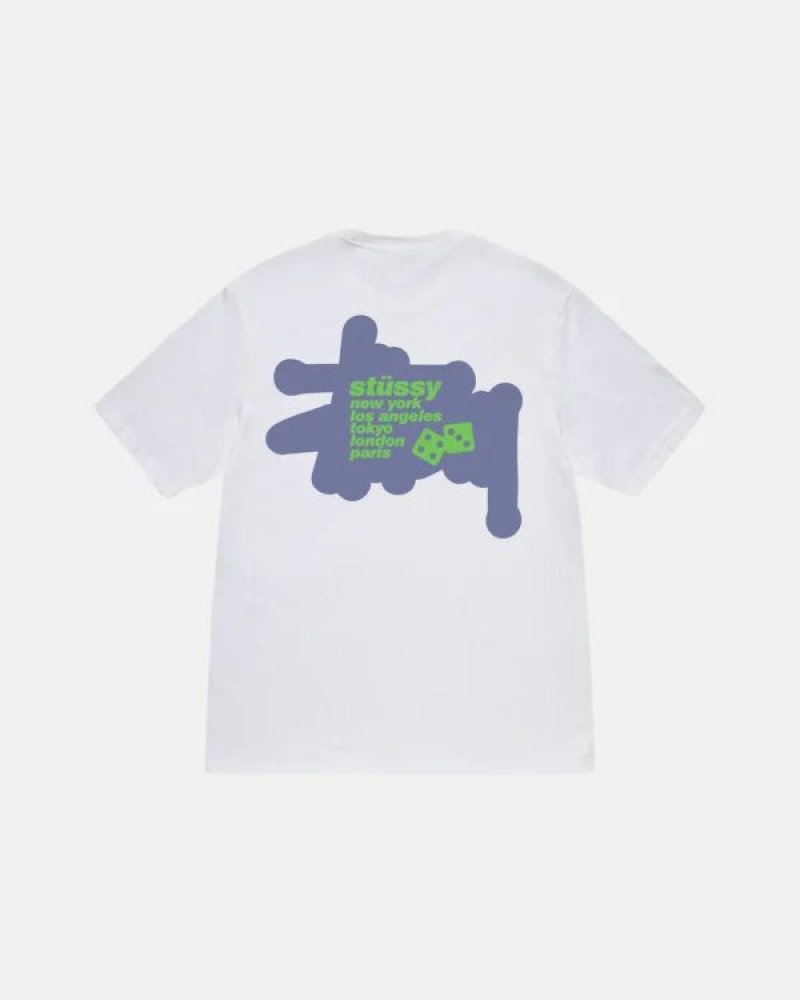 White Stussy Silhouette T Shirts | 4195YKJDZ