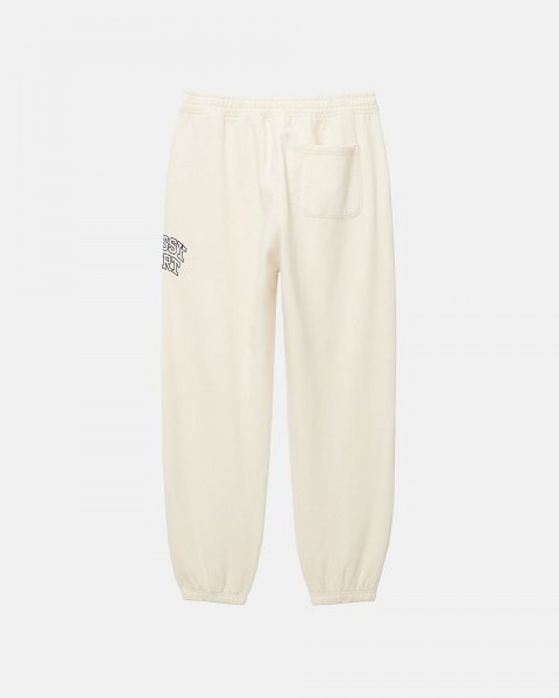 White Stussy Sport Sweatpants | 1420DWSJM